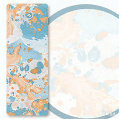 Suede Printed Natural Rubber Yoga Mat | 1.5mm Ultra-Thin, Non-Slip & Foldable for Travel & Studio