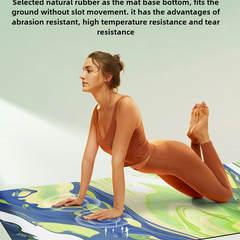 Foldable Suede Yoga Mat – Non-Slip Natural Rubber Base, Lightweight for Yoga, Pilates & Travel