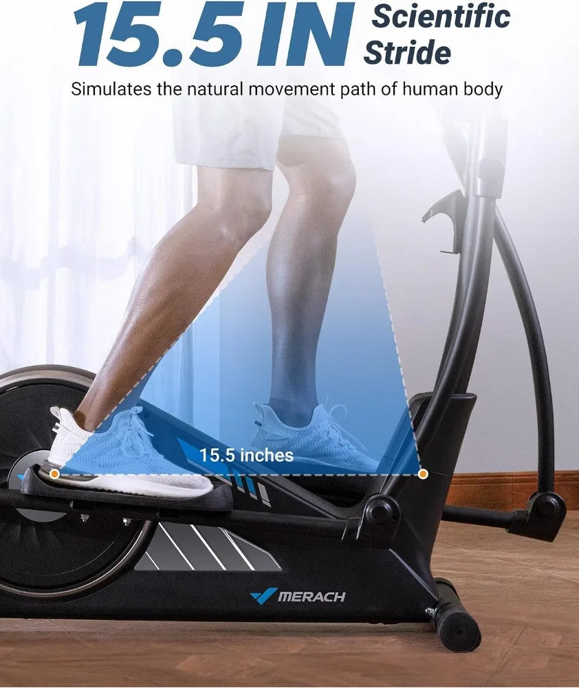 Elliptical Machine – Hyper-Quiet 16-Level Resistance, 350 LB Capacity | Cipher Athletics