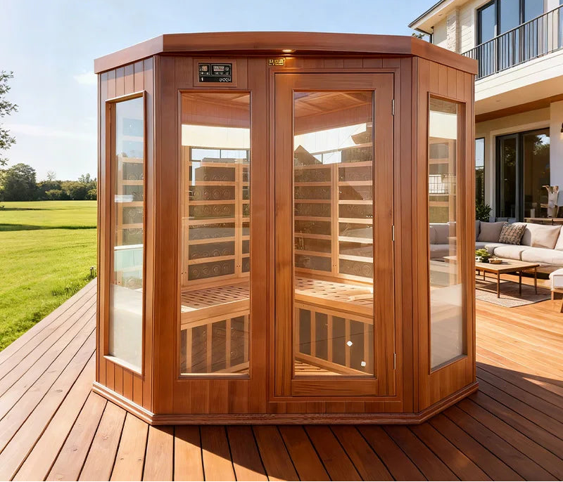 Indoor Dry & Wet Steam Sauna Room | 1–3 Person | Hemlock & Red Cedar Wood