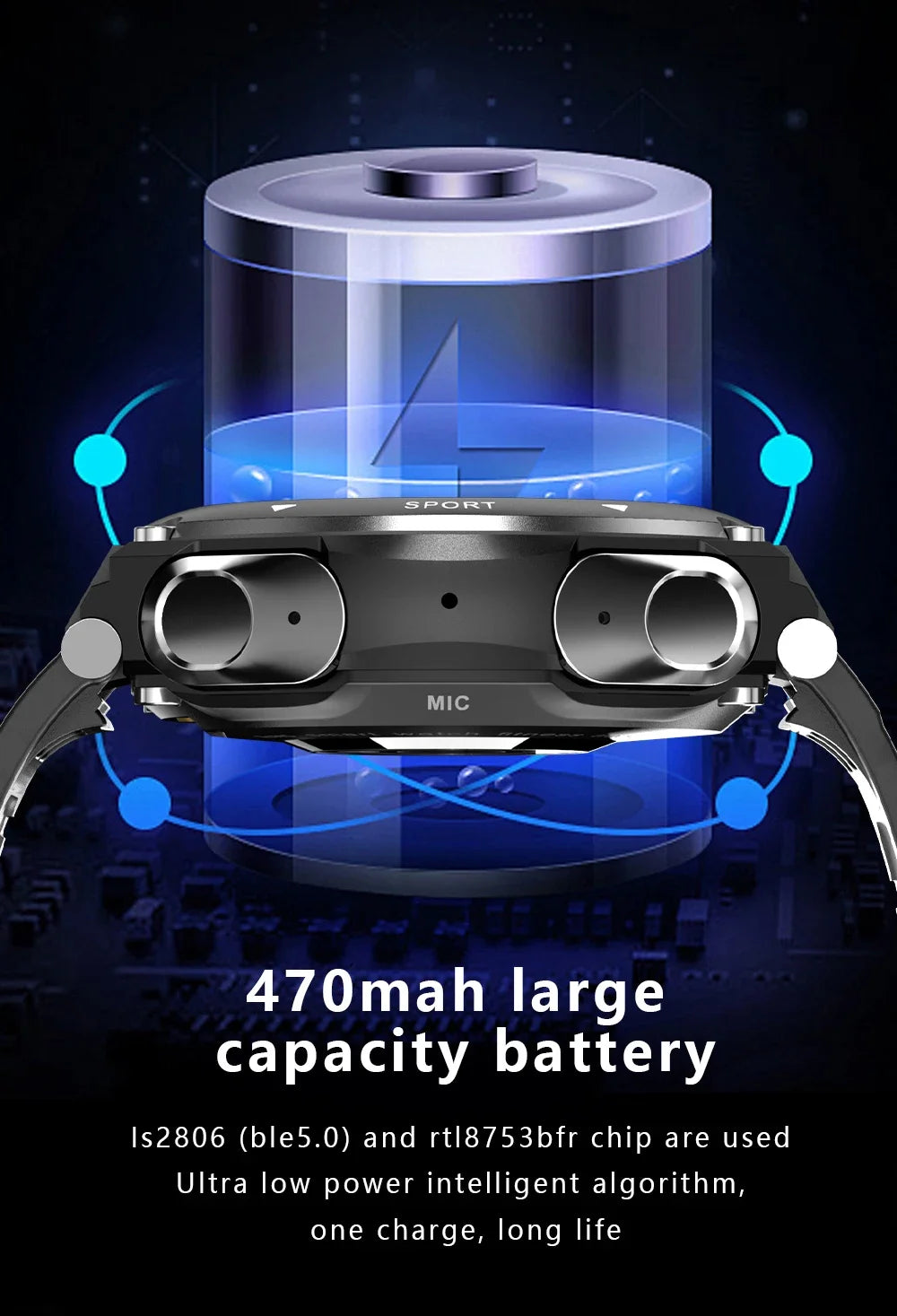 New T92 Smart Watch 2-in-1 TWS Bluetooth Headset Dial Call Local Music Heart Rate Blood Pressure