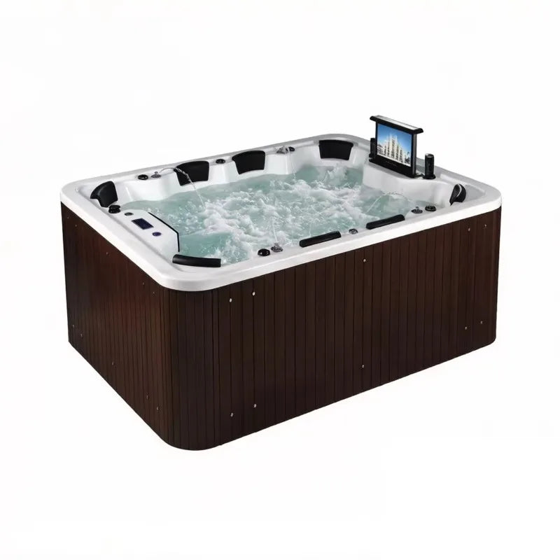 Outdoor Hot Tub Jacuzzi 7-Person – 121 Jets, Balboa Control, LED & Ozone System Included