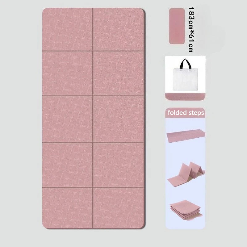 Extra Thick Foldable Yoga Mat | 6mm Non-Slip TPE for Yoga, Pilates & Home Fitness