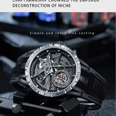 Automatic Watch Luminous Waterproof Silicone Strap Military Watches for Men RD-701