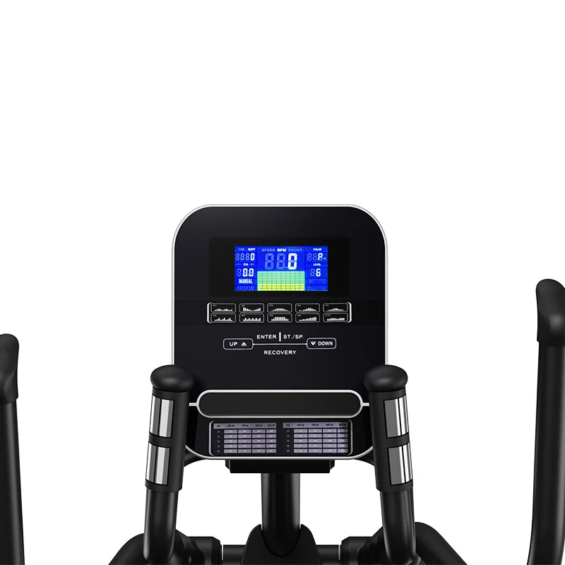 App-Controlled Gym Elliptical Machine 16 Gear Electric Magnetic Cross Trainer LED Screen Fitness Equipment
