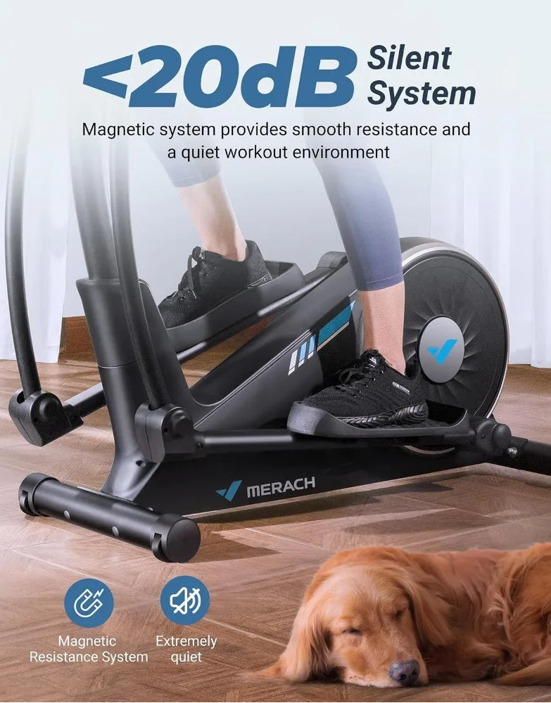 Elliptical Machine – Hyper-Quiet 16-Level Resistance, 350 LB Capacity | Cipher Athletics
