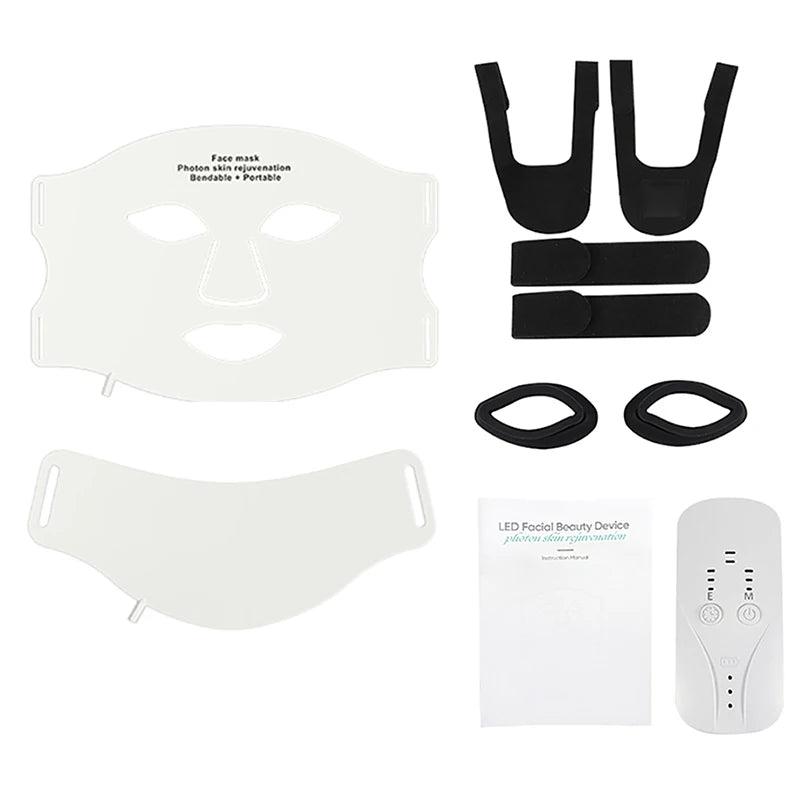 7-Color LED Face & Neck Mask Set | Photon Therapy for Skin Rejuvenation & Repair