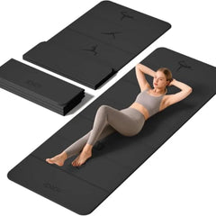 Foldable Yoga Mat – Extra Thick 10mm, Non-Slip POE, SGS Certified for Home & Studio Use