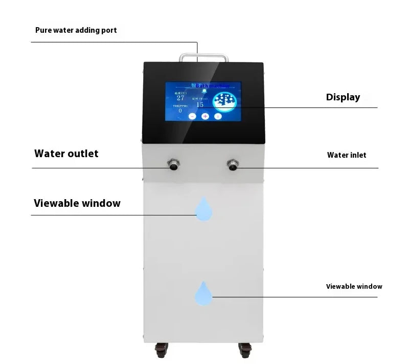 High-Concentration Hydrogen Water Bath Generator | 7.5 L/min SPE PEM Nano Bubble Machine