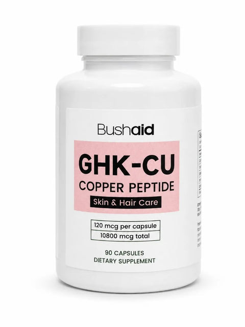 GHK-Cu Copper Peptide Capsules 120mcg | Collagen, Hyaluronic Acid, Vitamin C & E | Skin, Hair & Nail Support