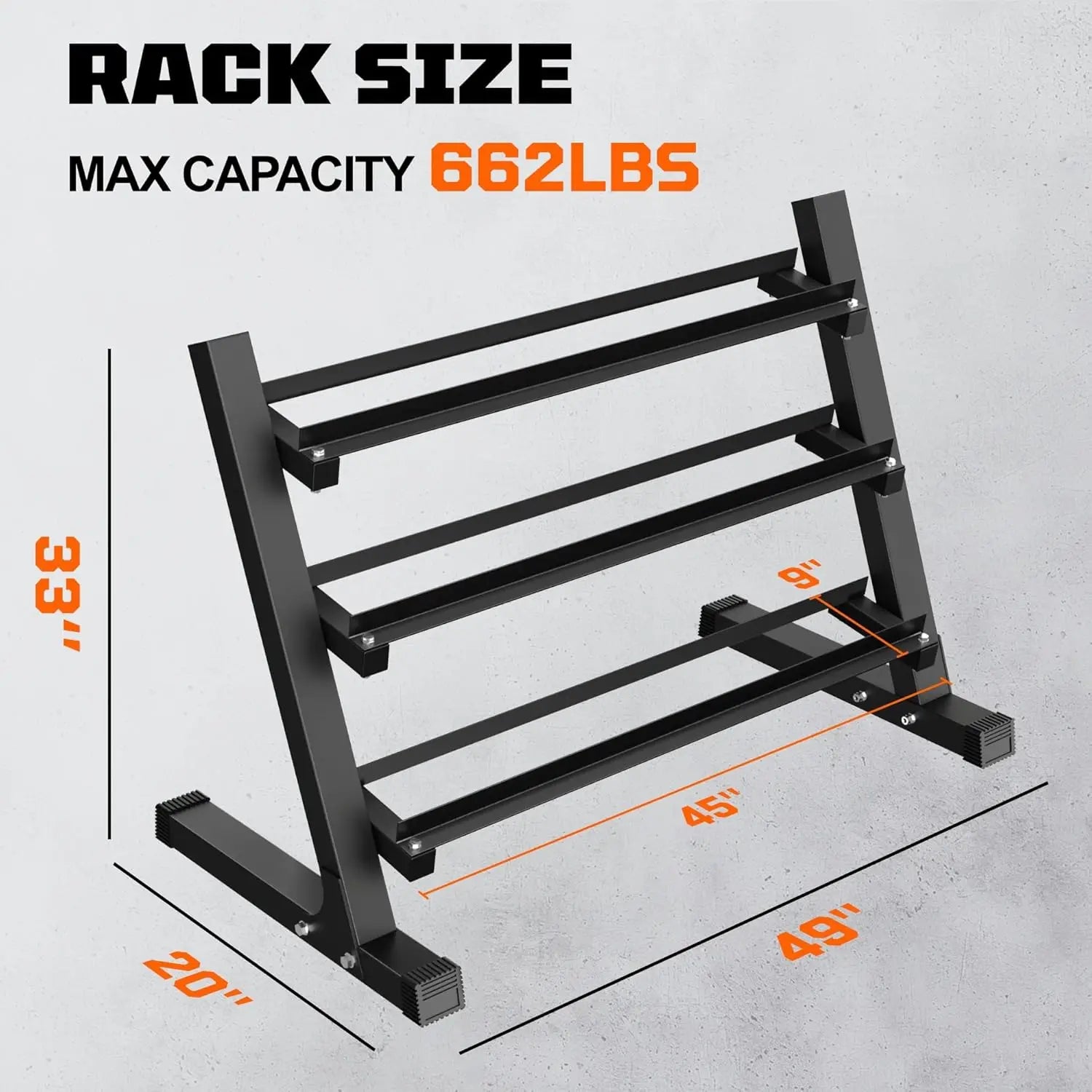 Rubber Hex Dumbbell Set with 3-Tier Rack | 5–35 LB | 280 LBS Home Gym Set