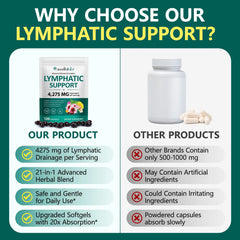 Lymphatic Support, Immune Support, Healthy Blood Flow, Daily Metabolism Balance, Antioxidant Rich Nutrition, 60/120 Softgels