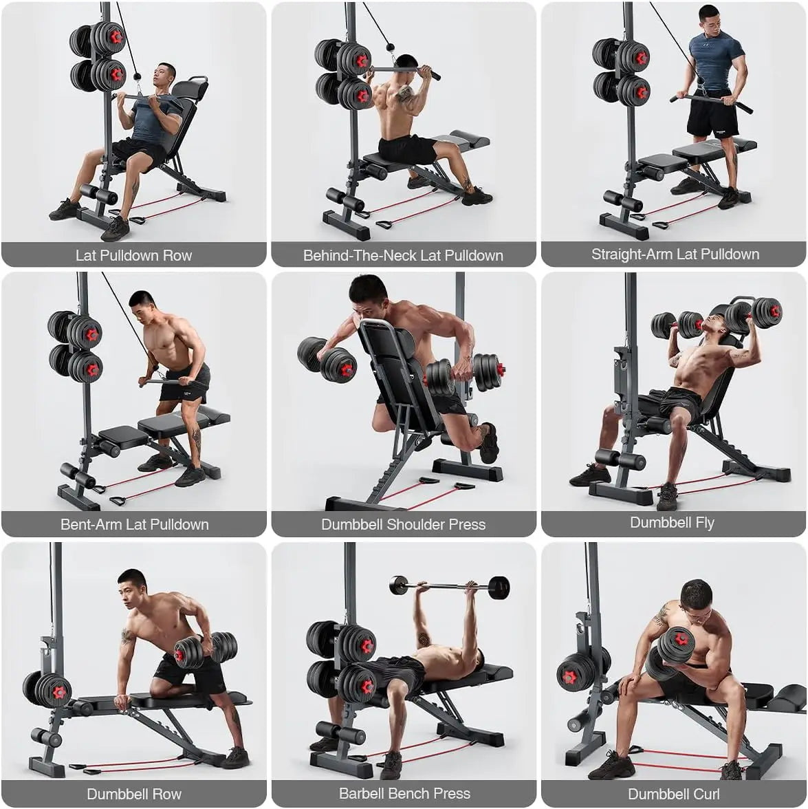 12-in-1 Home Gym LAT Pull-Down Station – Full Body Strength Training System | Cipher Athletics