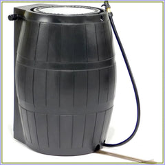 50 Gallon Rain Barrel with Flat Back & Spigots | Rainwater Collection for Garden