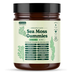 Sea Moss Gummies 16-in-1 – Ashwagandha, Black Seed Oil, Turmeric, Bladderwrack & Vitamin C D3 for Immune & Gut Health