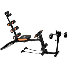 Adjustable AB Workout Bench – Multi-Function Home Gym Ab Crunch Machine with Resistance Bands & Leg Developer