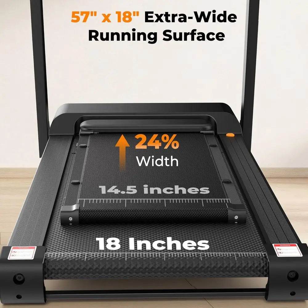 4.5 HP Adjustable Treadmill with Auto Incline, 12 HIIT Programs, 18 LED Touchscreen, Smart App Connectivity, Heart Rate Monitori