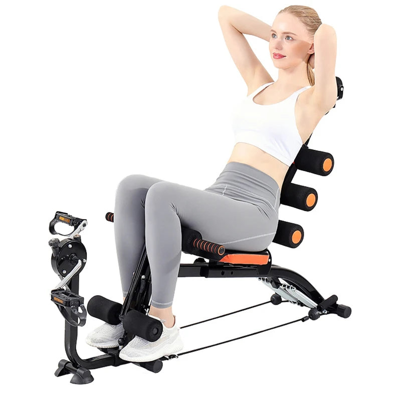 Six in one multifunctional abdominal machine, waist support, sit ups, abdominal exercise equipment, home fitness roll up chair