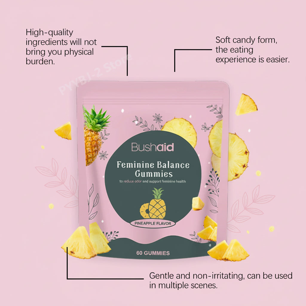Women's Probiotic Gummies with Lactobacillus Acidophilus, Vitamin C & Pineapple | Feminine Wellness | 60 Gummies