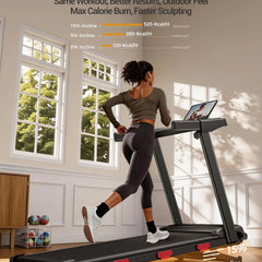 ROBORE SF60 Auto Incline Folding Treadmill | 15% Incline, 3HP, 300LBS Capacity for Home Use