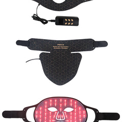 Led Red Light Therapy Facial Mask with Neck 4 Colors Silicone Infrared Red Light Therapy Face Mask for Skin Care Face Anti-aging