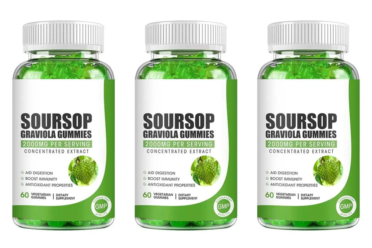 Soursop Gummies with Graviola Leaf & Fruit Extract – Immune System & Digestive Health Support