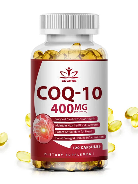 CoQ10 400mg Supplement with Black Pepper Extract | Heart Health & Antioxidant Support