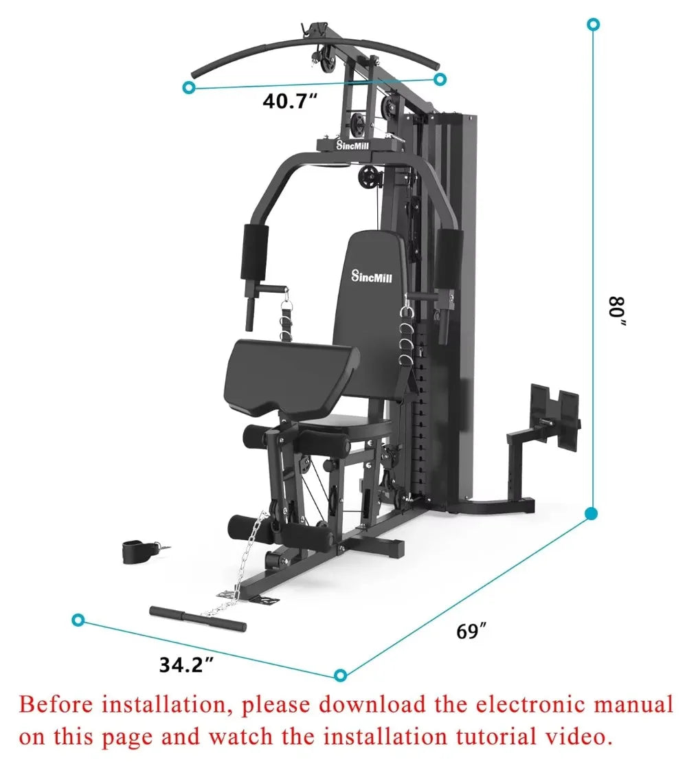 148LB Home Gym Cable Machine – Full Body Strength Training Equipment | Cipher Athletics