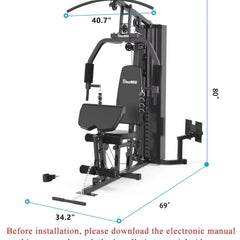 148LB Home Gym Cable Machine – Full Body Strength Training Equipment | Cipher Athletics
