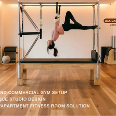 Wood Pilates Reformer – Commercial Studio Grade, CE/ISO Certified, Custom Logo, Gym & Pilates Studio Machine
