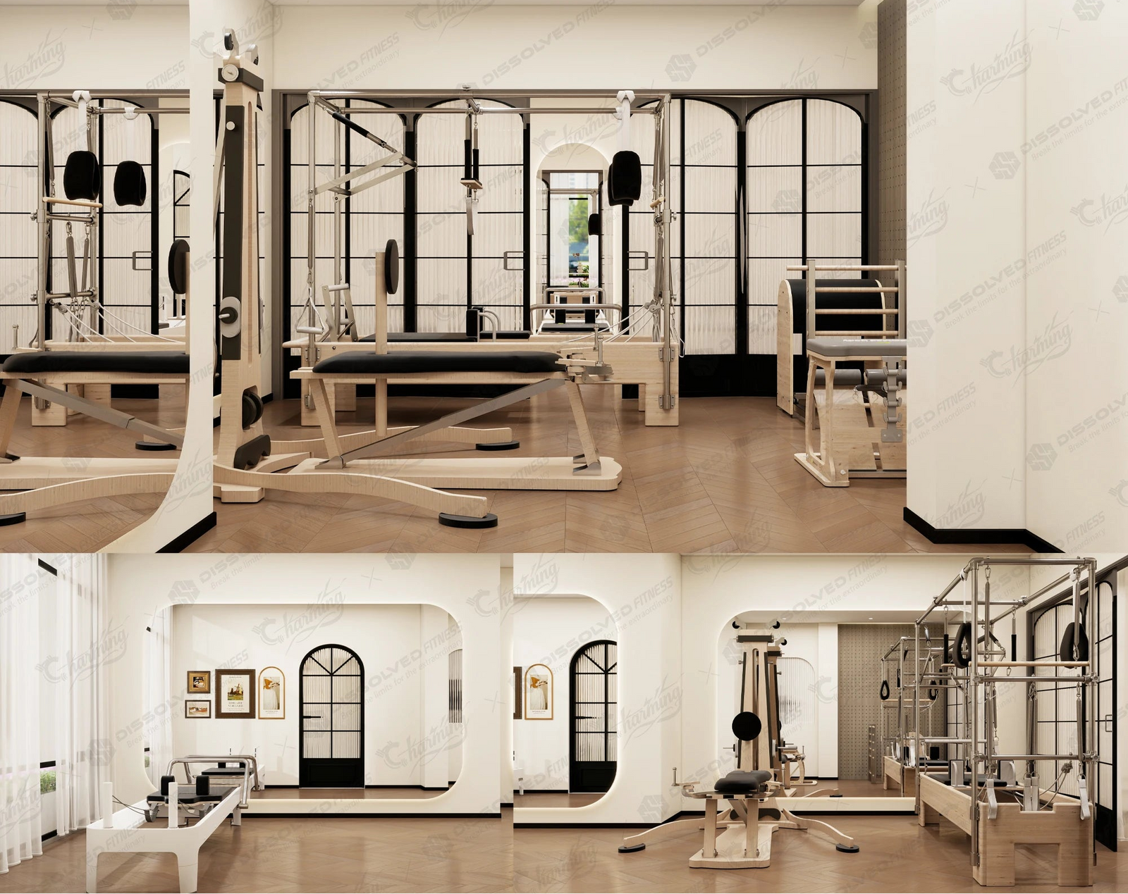 Wood Pilates Reformer – Commercial Studio Grade, CE/ISO Certified, Custom Logo, Gym & Pilates Studio Machine