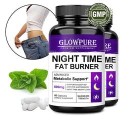 Natural Night Time Fat Burner – Weight Loss Pills for Metabolism, Appetite Suppression & Detox