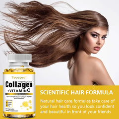 Hydrolyzed Collagen Supplement with Vitamin C & Biotin – Skin Elasticity, Hair, Nails & Bone Support