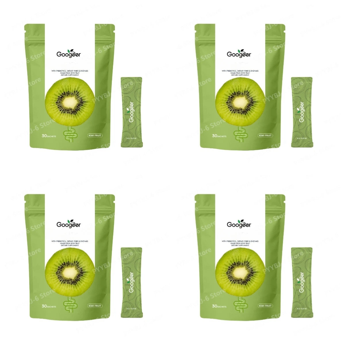 Kiwifruit Powder Sachets with Prebiotics and Enzymes Supports Intestinal Digestion and Bowel Aid, 30 Sachets