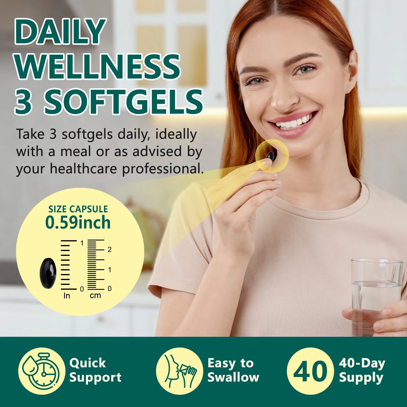 Lymphatic Support, Immune Support, Healthy Blood Flow, Daily Metabolism Balance, Antioxidant Rich Nutrition, 60/120 Softgels