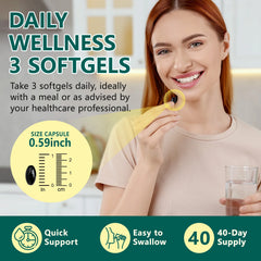Lymphatic Support, Immune Support, Healthy Blood Flow, Daily Metabolism Balance, Antioxidant Rich Nutrition, 60/120 Softgels