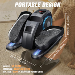 Under-Desk Elliptical Pedal Exerciser with Remote – Quiet Seated Leg Trainer | Cipher Athletics