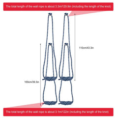 Cotton Yoga Inversion Rope – Wall-Mounted Stretch Strap for Splits, Pilates, Ballet & Backbends