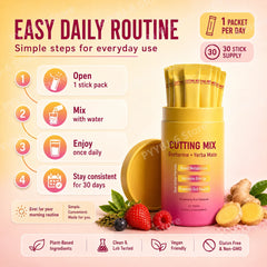 Berberine & Yerba Mate Supplement Powder | Metabolism, Energy & Gut Health Support | Strawberry Acai | 30 Stick Packs