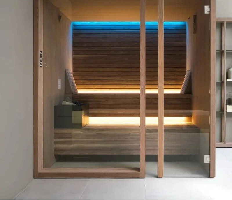 Traditional Indoor Steam Sauna Room | 2 Person | Solid Wood | Home & Villa