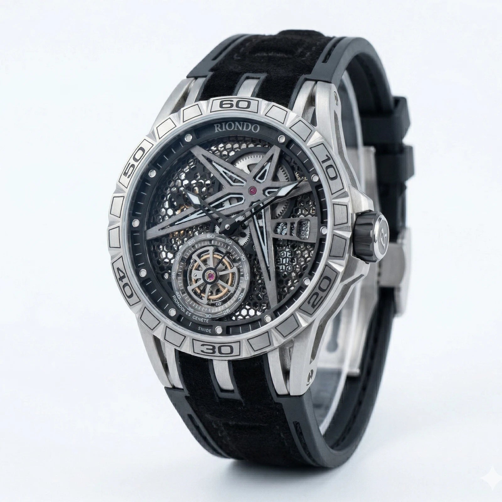 Automatic Watch Luminous Waterproof Silicone Strap Military Watches for Men RD-701
