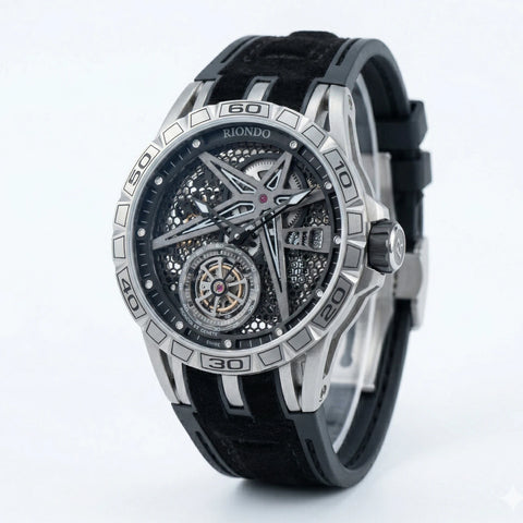 Automatic Watch Luminous Waterproof Silicone Strap Military Watches for Men RD-701