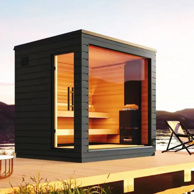 Outdoor Traditional Far Infrared Sauna Room | 4–10 Person | Home & Commercial
