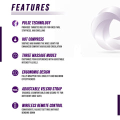 Smart Knee Massager – Wireless Heat & Vibration Therapy for Pain Relief and Recovery