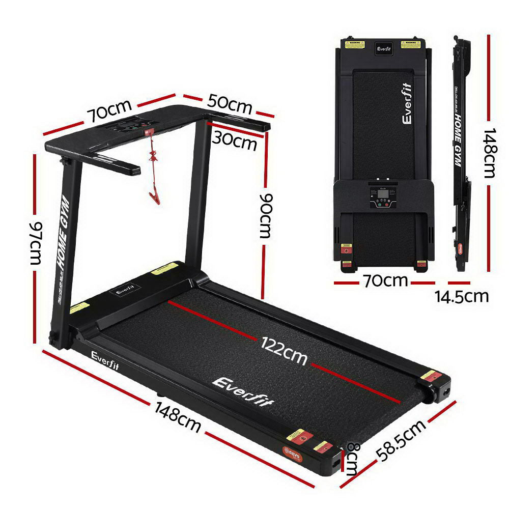 Electric Treadmill – Foldable Home Running Machine with 12 Programs & LCD Display