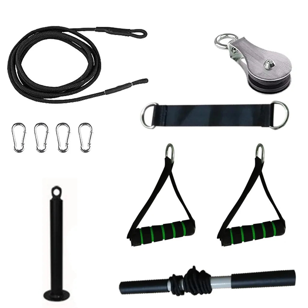 DIY Pulley Cable Gym Equipment – Portable Home Strength Training System
