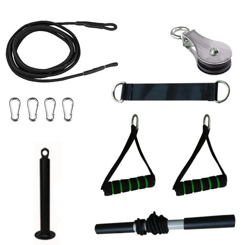 DIY Pulley Cable Gym Equipment – Portable Home Strength Training System