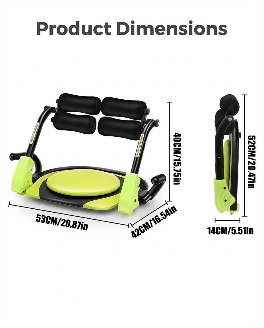 Foldable Ab Trainer Sit-Up Bench – Compact Core Workout Machine for Home