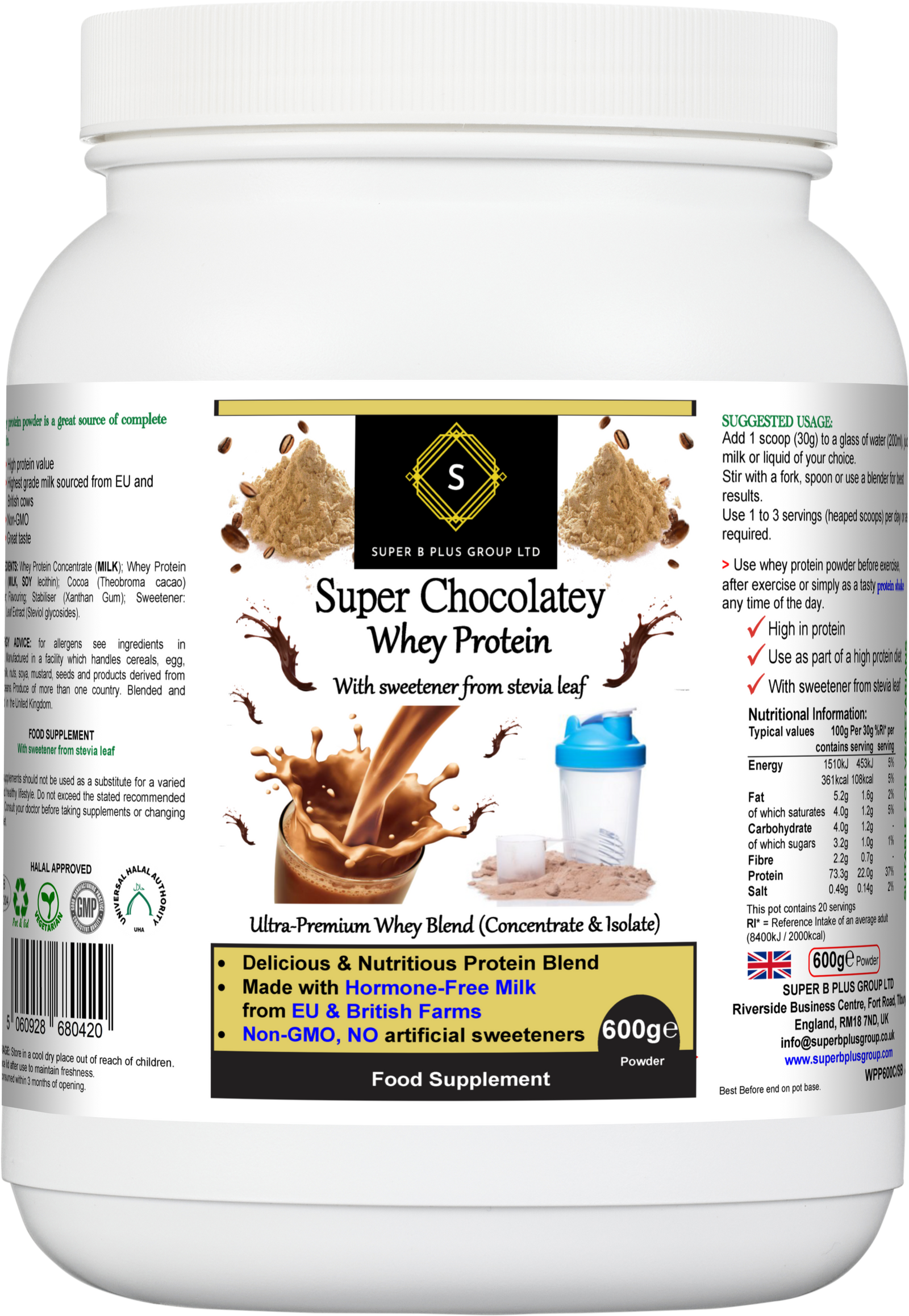 Super Chocolatey Whey Protein – 600g
