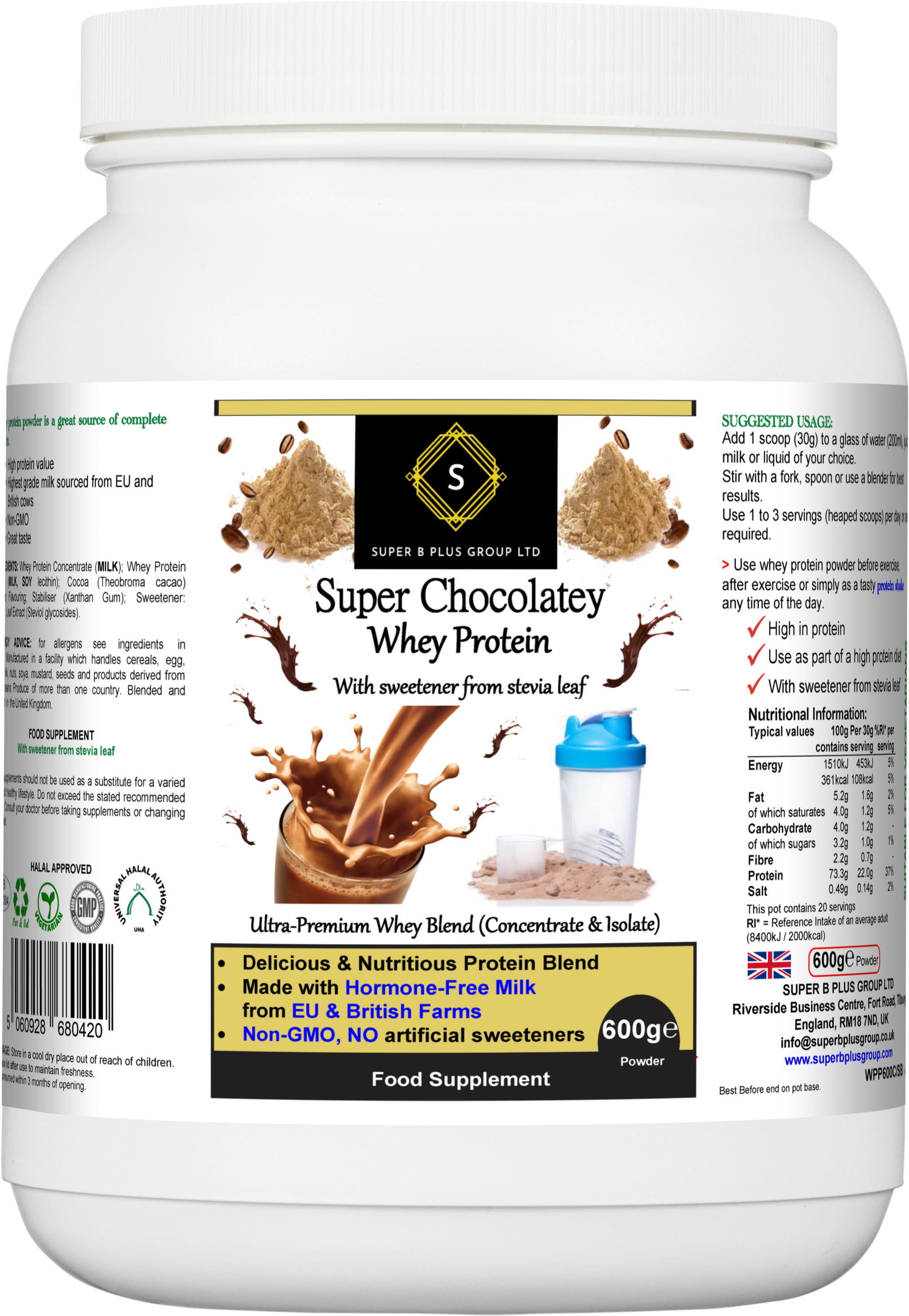 Super Chocolatey Whey Protein – 600g